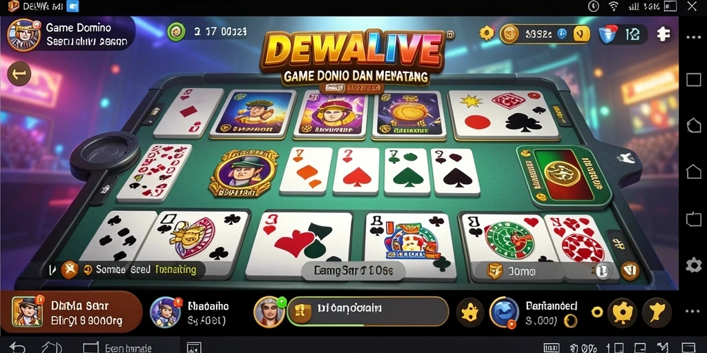 Tampak gameplay seru DEWALIVE yang menampilkan strategi Domino.