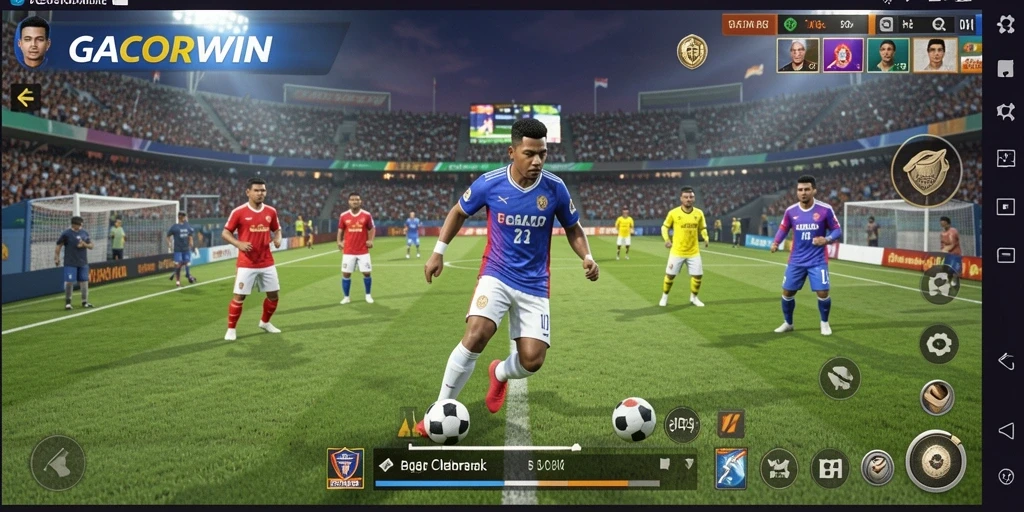 Screenshot gameplay yang menunjukkan aksi seru dalam GACORWIN.