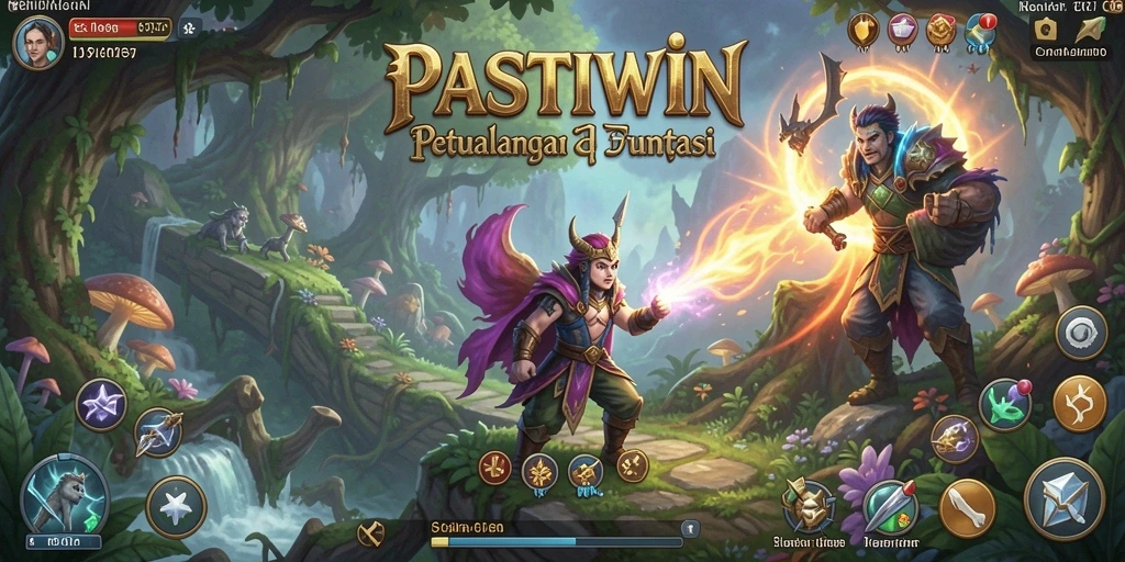 Tampilan gameplay PASTIWIN yang menarik dan penuh aksi dalam dunia RPG.