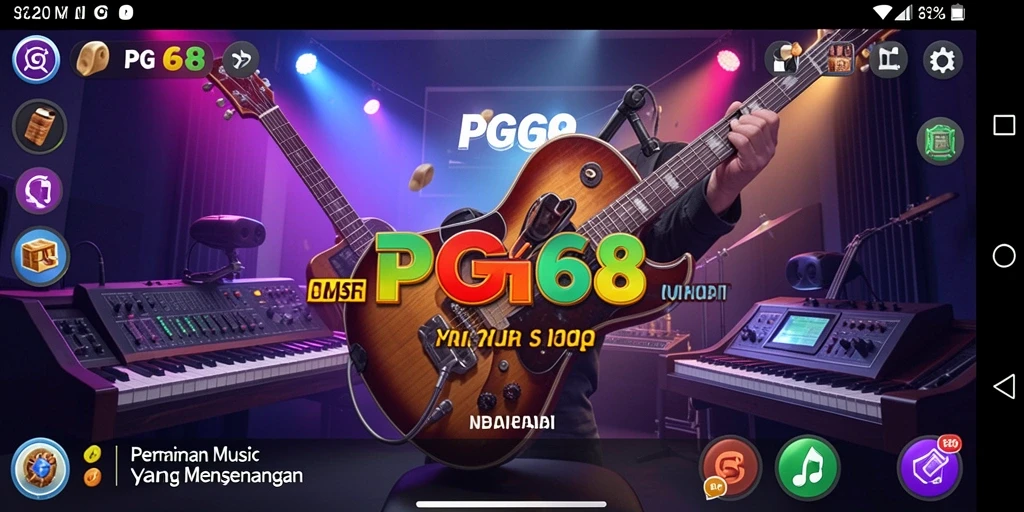 Tampilkan gameplay seru dan interaktif PGG68 dengan musik.