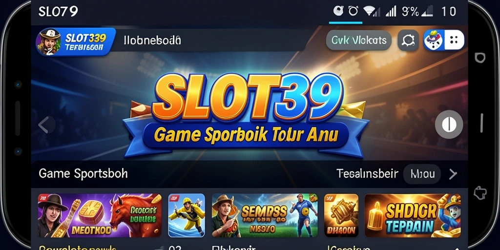 Tampilan antarmuka pengguna SLOT39 dengan fitur Sportsbook