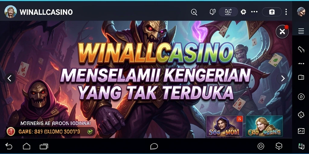 Tampilan gameplay menegangkan dari WINALLCASINO di malam hari.