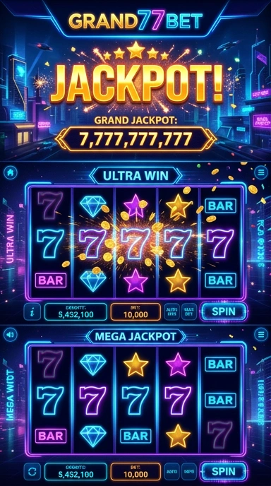 Menu navigasi aplikasi grand77bet yang sederhana dan efisien.